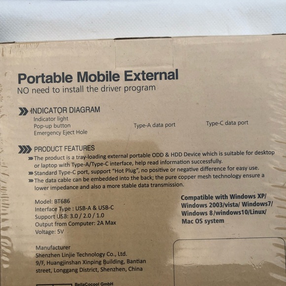 USB Type A & Type C External drive - Picture 2 of 2